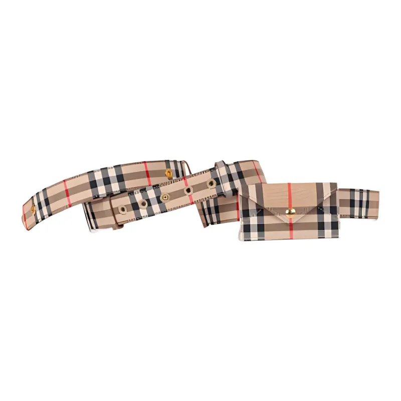 Burberry Envelope Detail Vintage Check Cotton Belt 1.4 Width-2