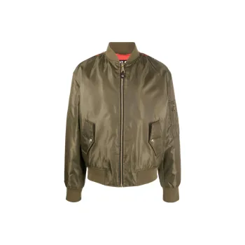 VERSACE JEANS COUTURE Logo print Zip fastening Bomber Jacket