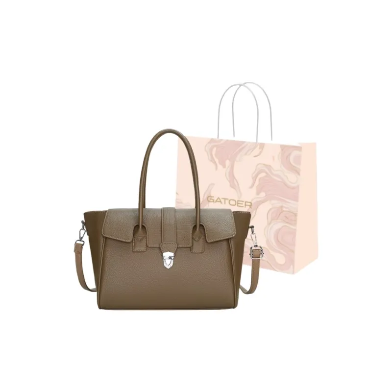 GATOER PU Tote Shoulder Bag, Crossbody Bag, Handbag Regular Women's Ecru/Black/Light Brown/Khaki-12