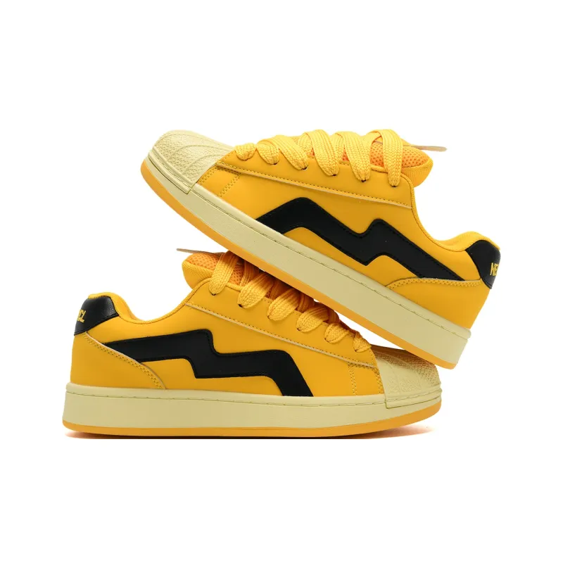 ABCIO Skateboard Shoes Unisex Low Top Cheese Yellow/Cream White/White Blue Red/Burgundy-6