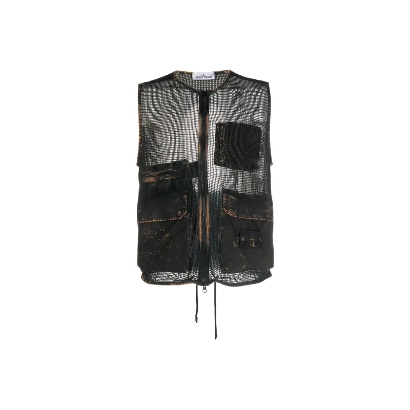 STONE ISLAND Vests Men Black-0