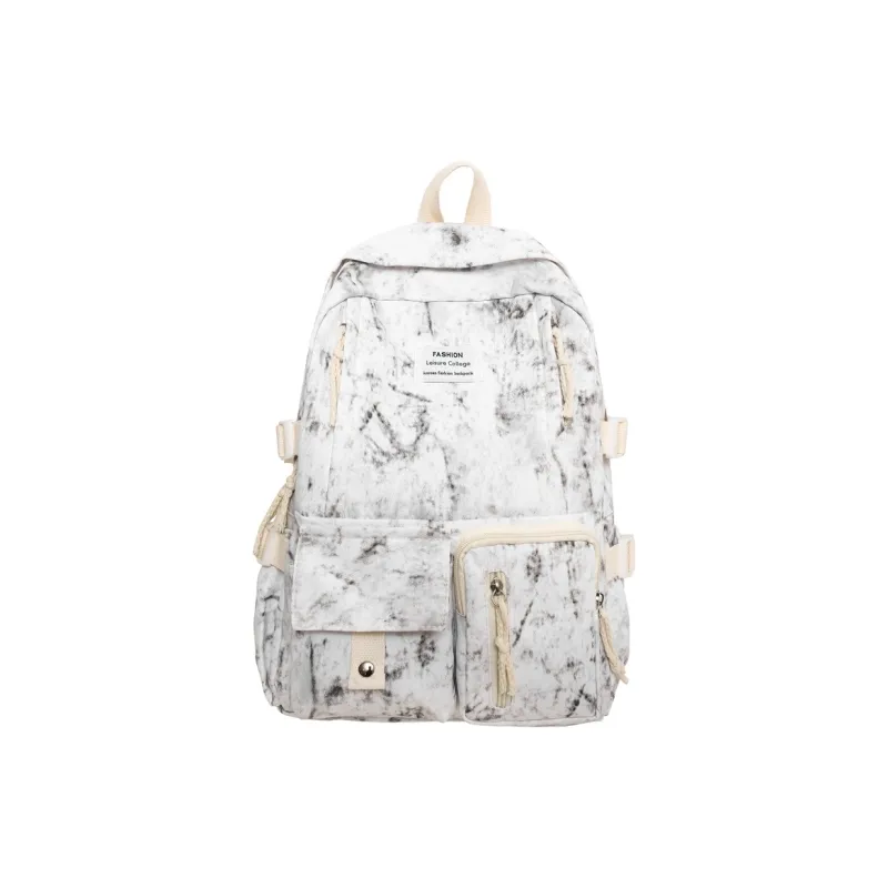 SEVENMOONS Nylon Backpack Unisex Ecru/Black/Burgundy/Blue-0