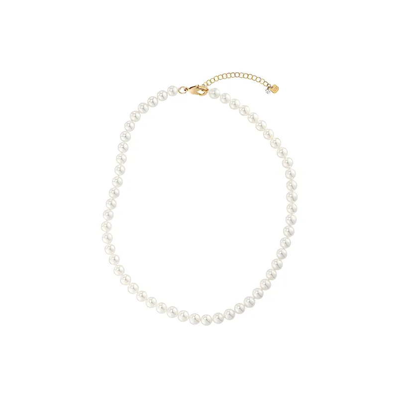 Tatiana Swarovski Pearl Brass Necklaces Unisex White-0
