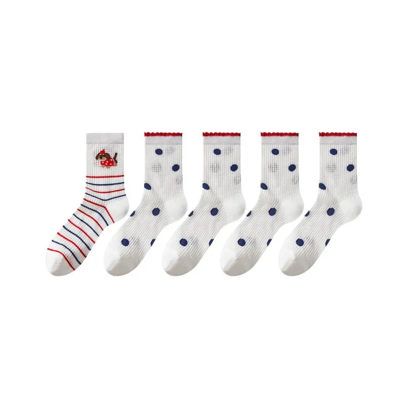 MADALLO Mid Calf Socks Women's 5 Pack-3