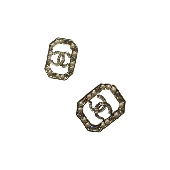 CHANEL Stud Earrings Women's Gold