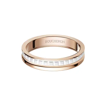 Boucheron 18kt Rose Gold Quatre White Edition Wedding Band Ring