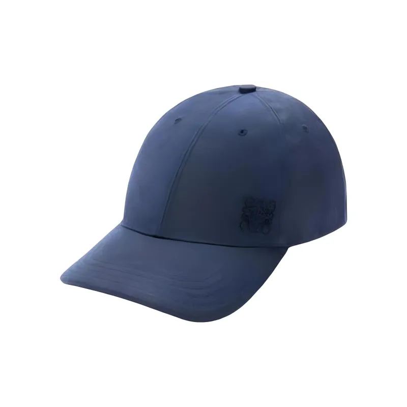 LOEWE Wax Treated Canvas Baseball Caps Unisex Blue-0