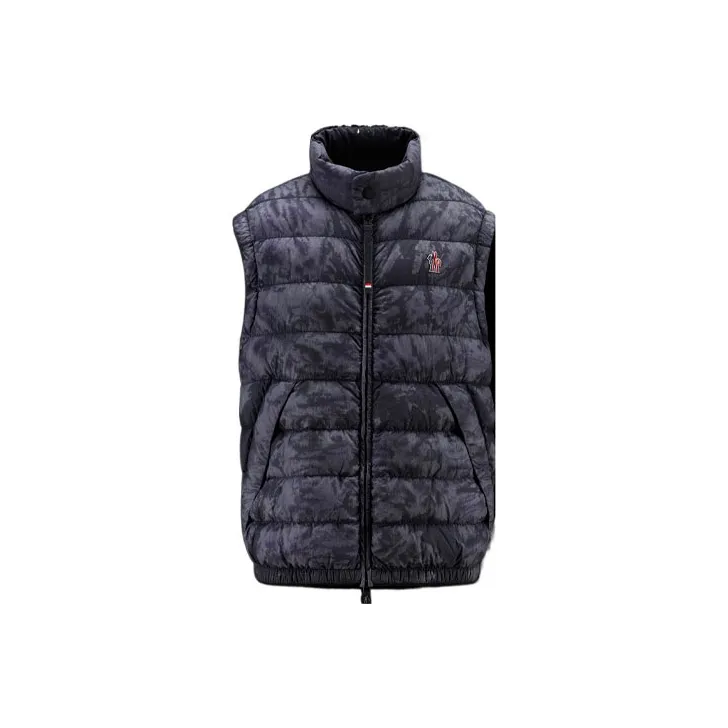 Moncler Grenoble Vests Men Black Gray Color-0
