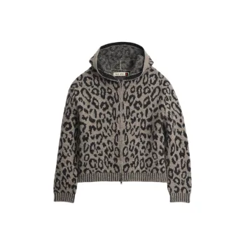 ZARA Sweatshirt Men's Leopard Print/Gray