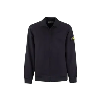 STONE ISLAND Logo Patch Zip Up Sweatshirt