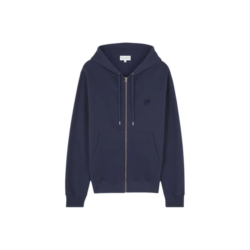 Maison Kitsune Bold Fox Head Patch Zipped Hoodie-0