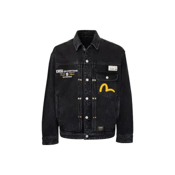 EVISU Denim Jackets Men's Black