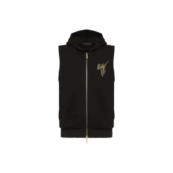 Giuseppe Zanotti Logo Embroidered Hooded Vest