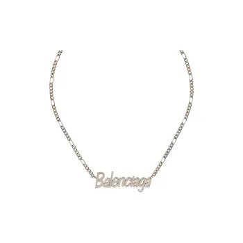 Balenciaga Metal Necklaces Men's Silver