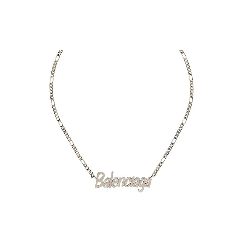 Balenciaga Metal Necklaces Men's Silver-0