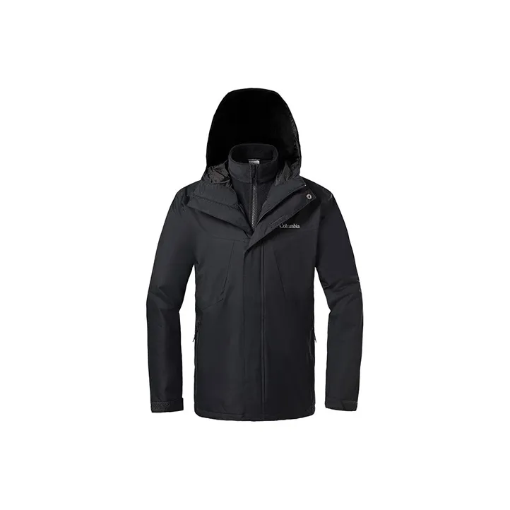 Columbia Waterproof And Windproof To Keep Warm Windbreaker Jacket Men's Black-0