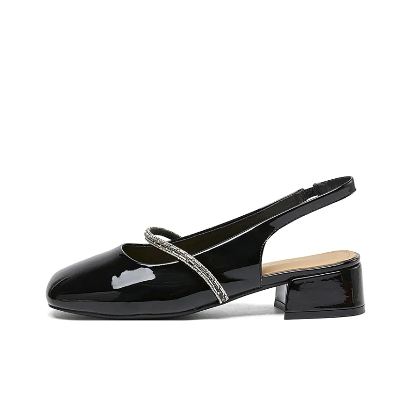 EXULL Q Block Heel High Heels 3.5CM Women's-7