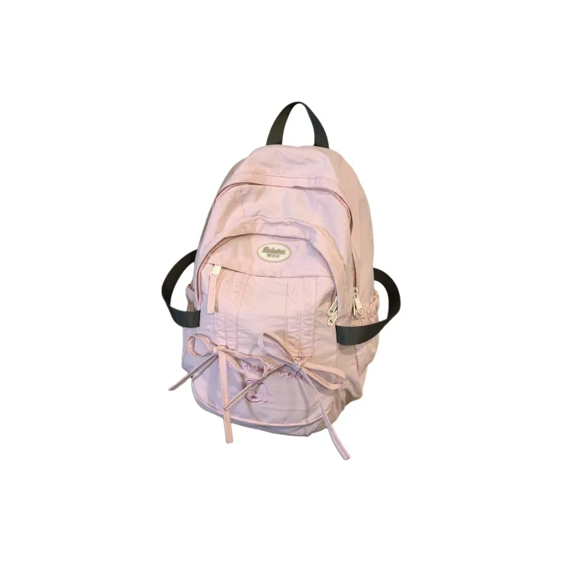GEERDUN Nylon Backpack Unisex Ecru/Dark Gray/Light Blue/Pink-6