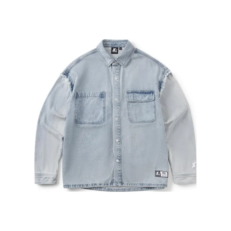 STARTER Denim Jackets Men Denim Light Blue-0
