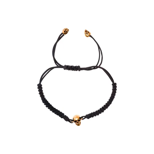 Alexander McQueen Skull Detailed Braided Bracelet