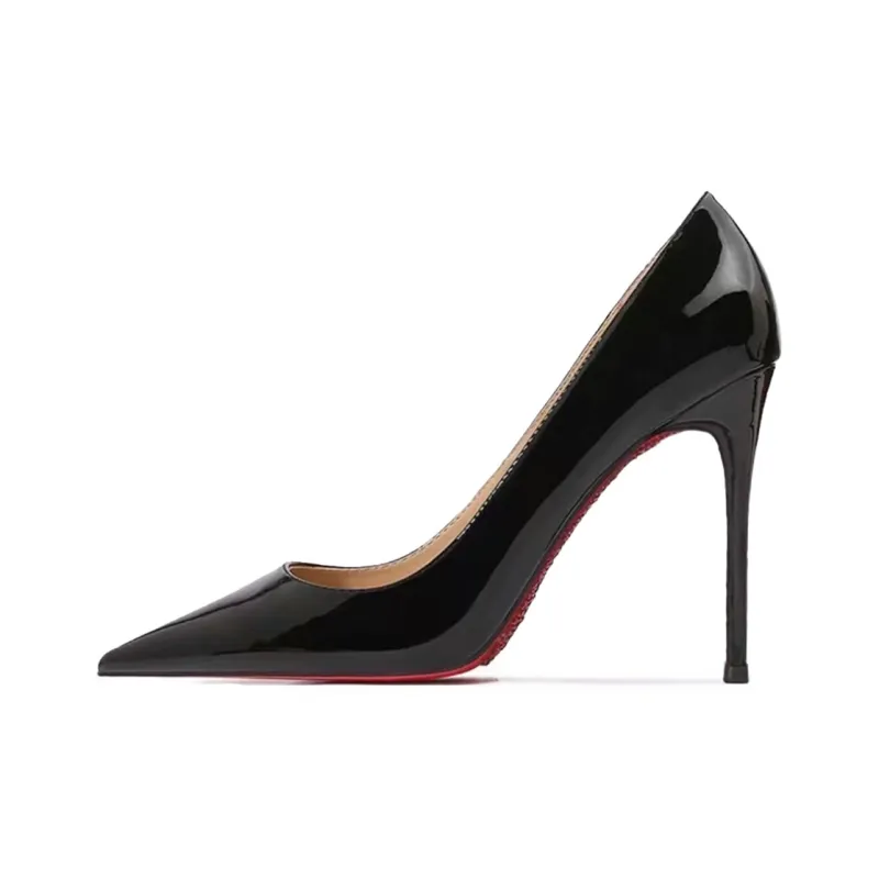 NTOZE Slim Heel High Heels Women's Black-0