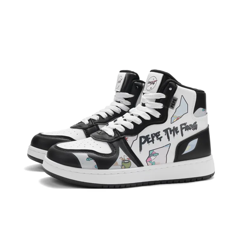 Pepe The Frog High-Top Skateboard Shoes Unisex-6