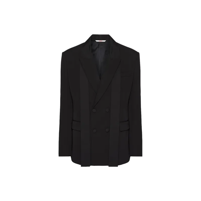 Valentino Scarf-Collar Long-Sleeved Jacket-0