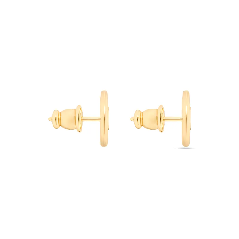 DIOR Metal Stud Earrings Women's Gold-2