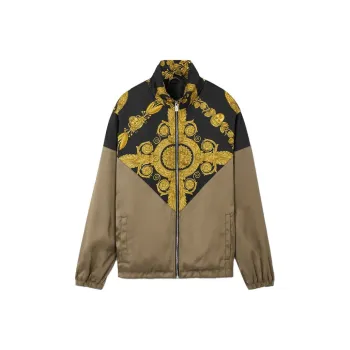 VERSACE Baroque Pattern Zip Up Track Jacket