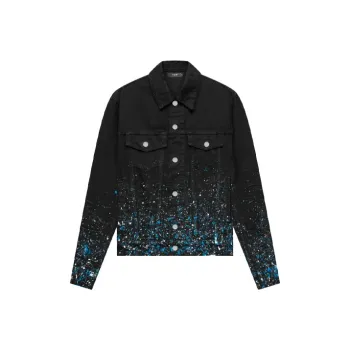 AMIRI Crystal Rhinestone Denim Jacket