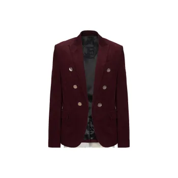 BALMAIN Double-Breasted Corduroy Blazer