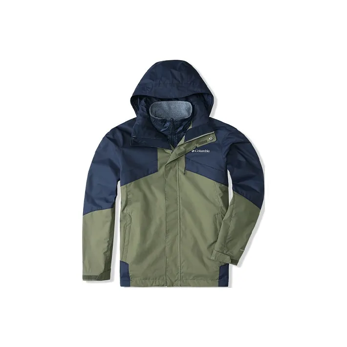 Columbia Waterproof And Windproof Windbreaker Jacket Unisex Army Green-0