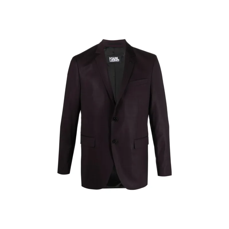 KARL LAGERFELD / Karl Lagerfeld Jeans Clever Brooch-detail Stretch-wool Blazer-0