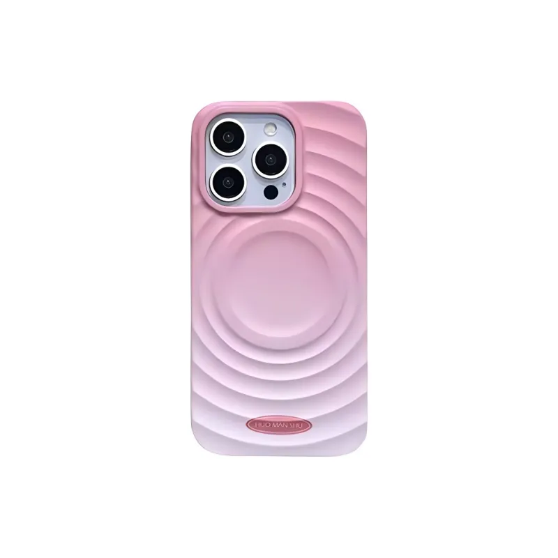 Sopi Acrylic Material Wave Apple Magnetic Stand Phone Cases Compatible With IPhone 16/15 Pro Max/Apple 13/14 Pro/Max-3