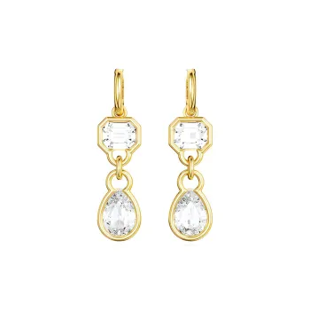 Swarovski Silver Plated Earrings Women's Gold/White