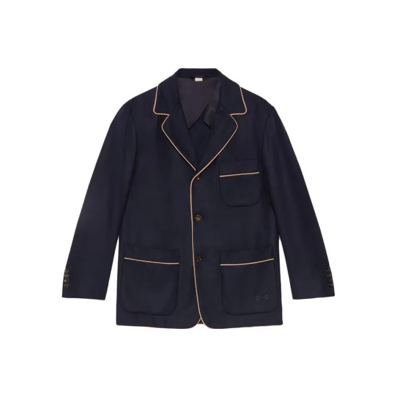 GUCCI Business Suits Men Navy Blue-0