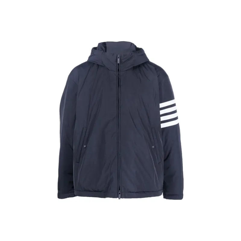 THOM BROWNE 4 Bar Striped Padded Zipped Jacket-0