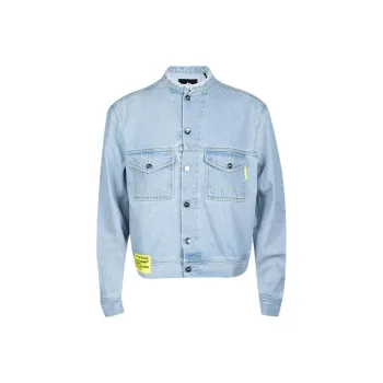 Marcelo Burlon Denim Jackets Men Light Blue
