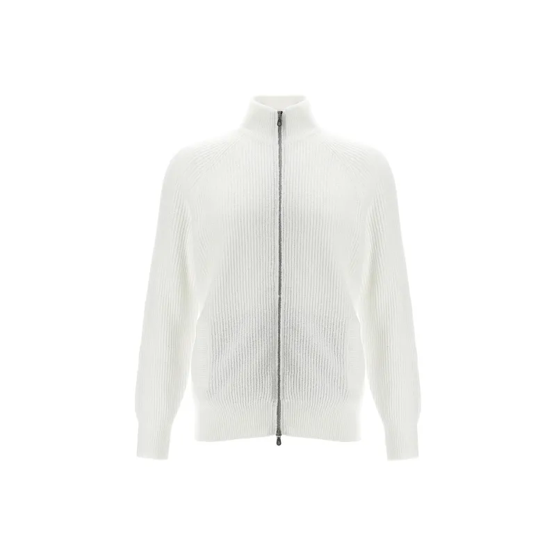 Brunello Cucinelli Zip Up Knitted Cardigan-0