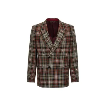 ETRO Double Breasted Check Patterned Blazer