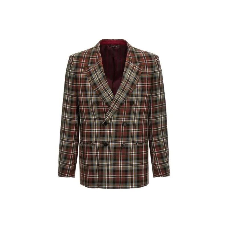 ETRO Double Breasted Check Patterned Blazer-0