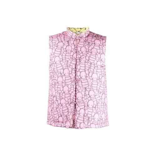 Kaws X CDG Vests Men Pink