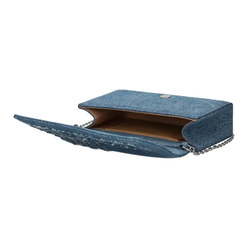 LOVE MOSCHINO Cotton Crossbody Bag, Shoulder Bag Women's Denim Blue-5