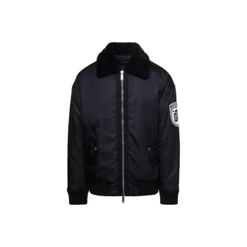 DSQUARED 2 Logo Printed Zip-Up Bomber Jacket