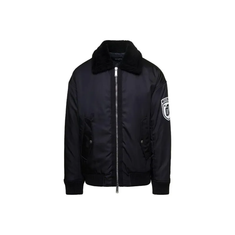 DSQUARED 2 Logo Printed Zip Up Bomber Jacket-0
