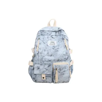 SEVENMOONS Nylon Backpack Unisex Ecru/Black/Burgundy/Blue