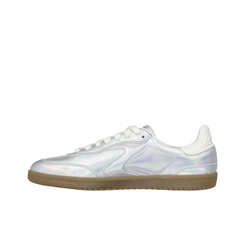 Skechers Hotshot True Iridescence Low Top Skateboard Shoes Women's White-2