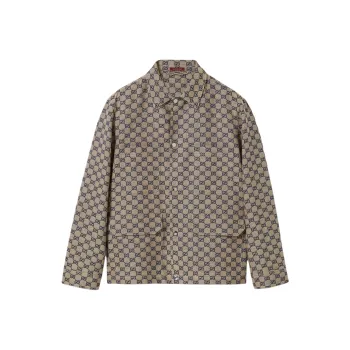 GUCCI Monogrammed Button Up Jacket