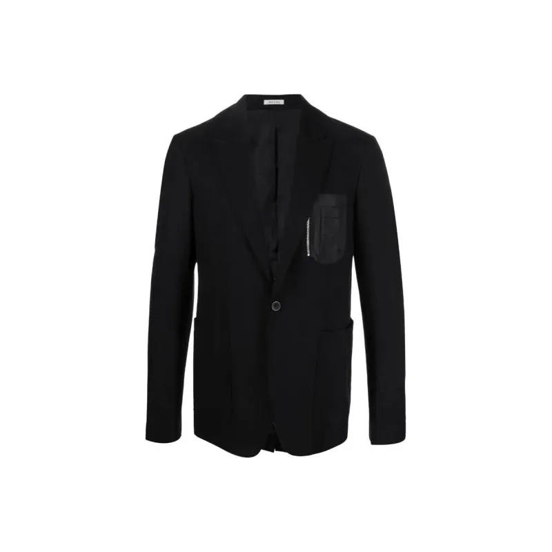 Alexander McQueen Chest Pocket SIngle Breasted Blazer-0
