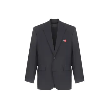 Balenciaga Business Suit Coat Loose Fit Men's Black